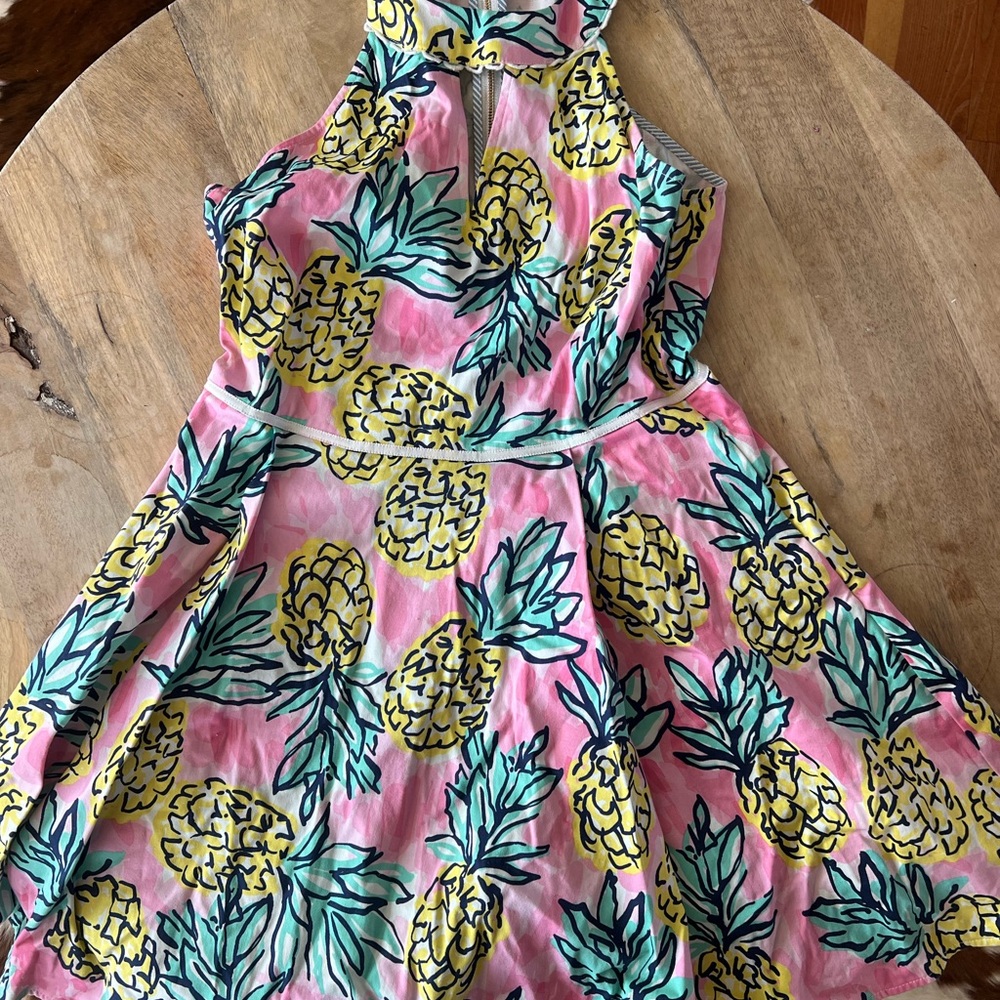 Draper James Pink Pineapple Print Dress